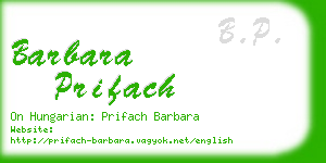 barbara prifach business card